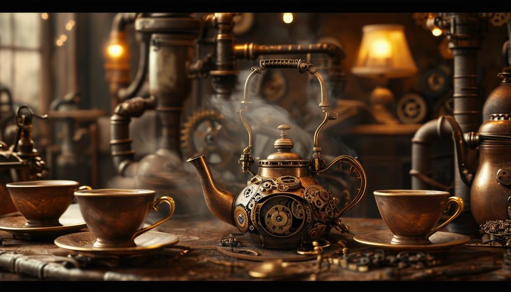 steampunk tea ceremony aesthetic