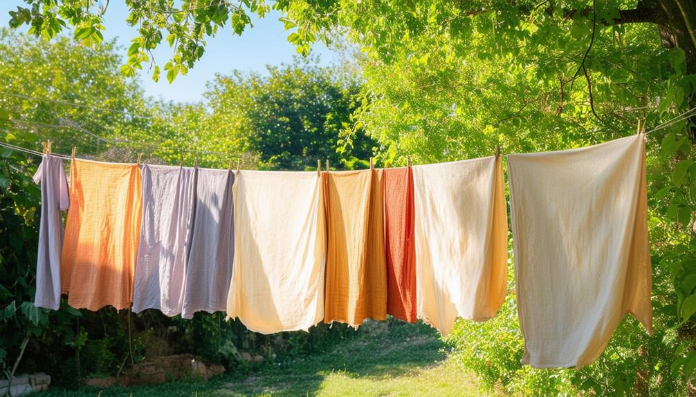 fabric being air dried