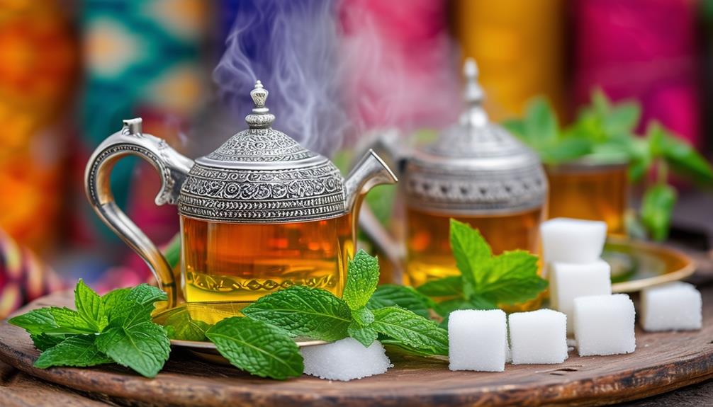 refreshing tea with mint