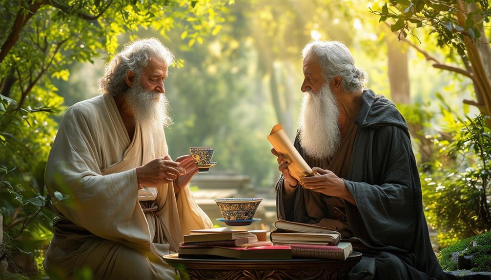 deep conversations over tea