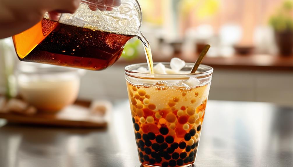 delicate pearls in tea