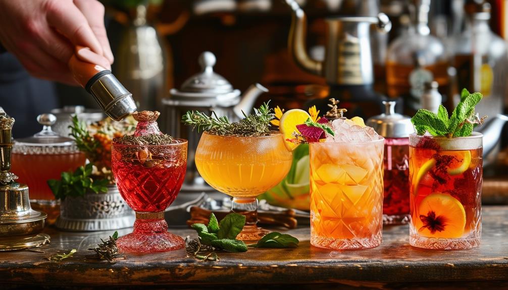 tea infused cocktails through time