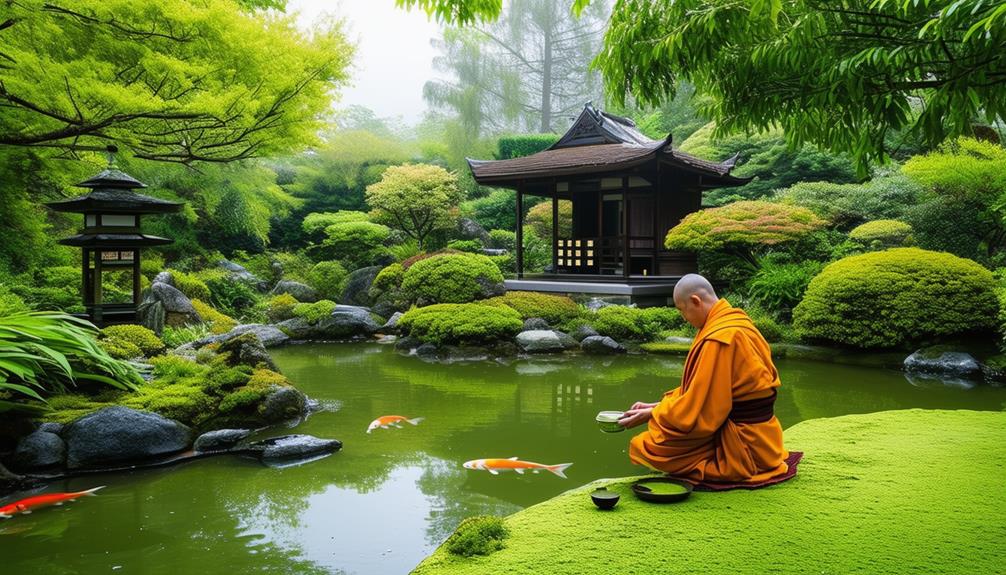 green tea and meditation