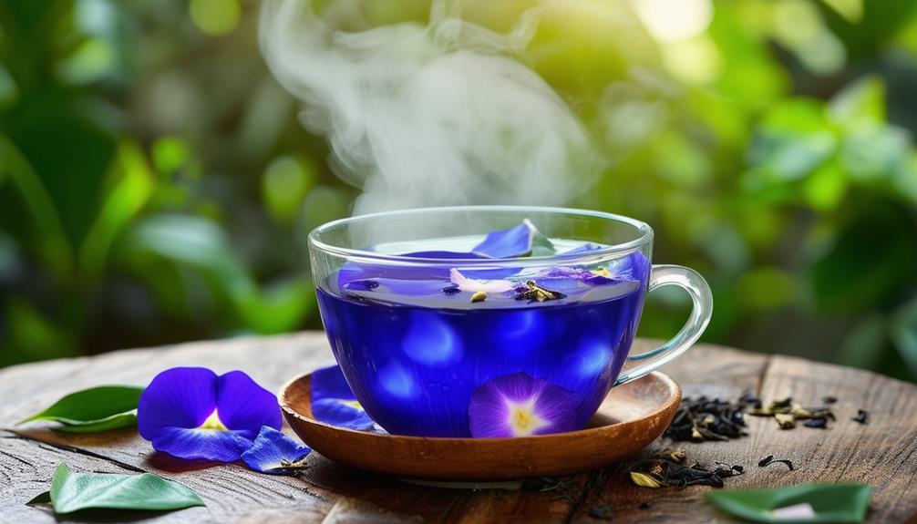 delicate butterfly pea flowers