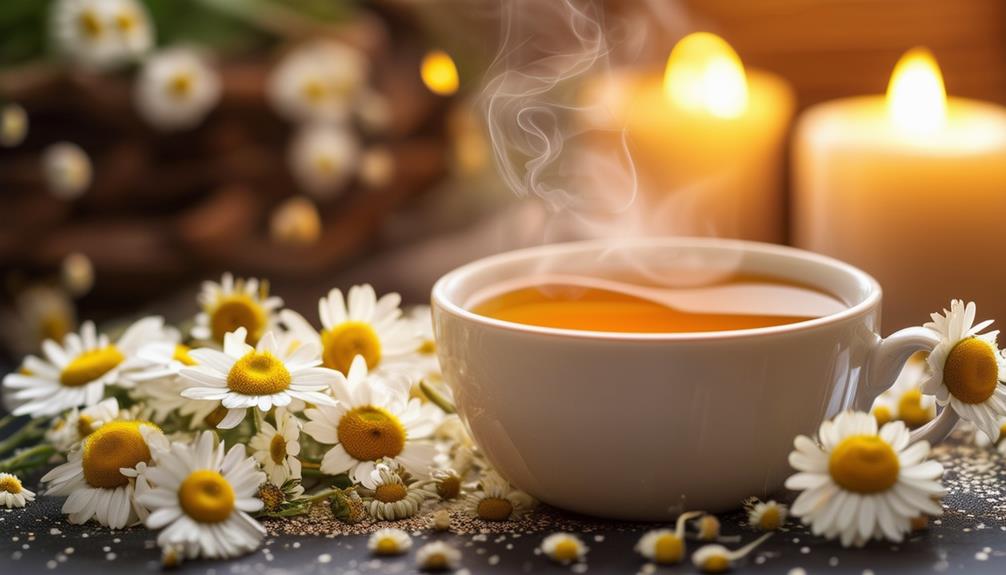 soothing herbal chamomile tea