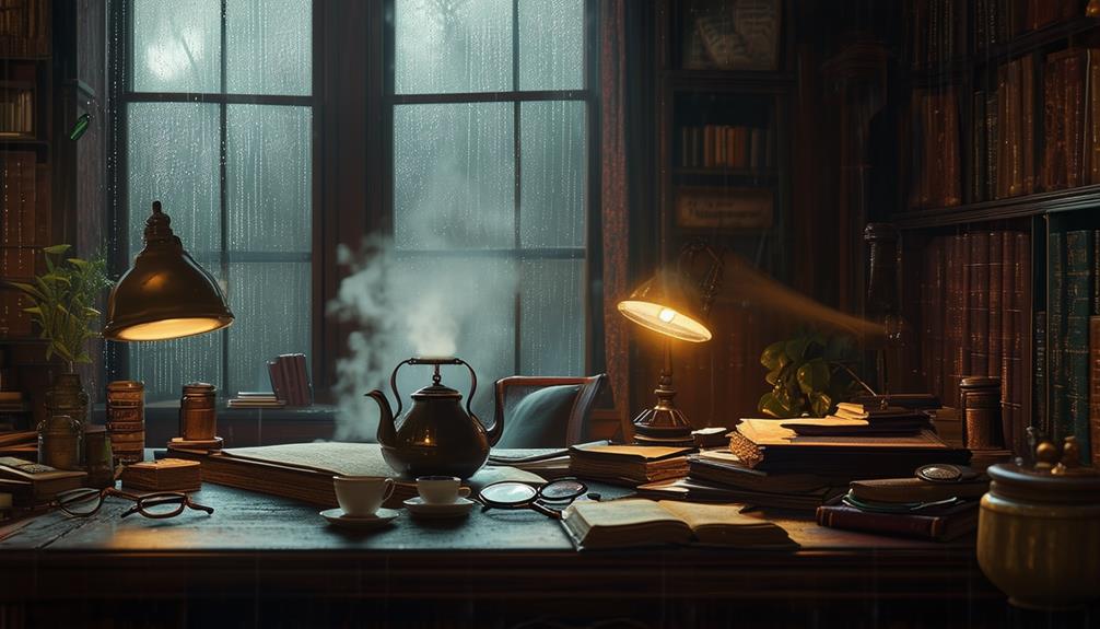 mystery novels and tea