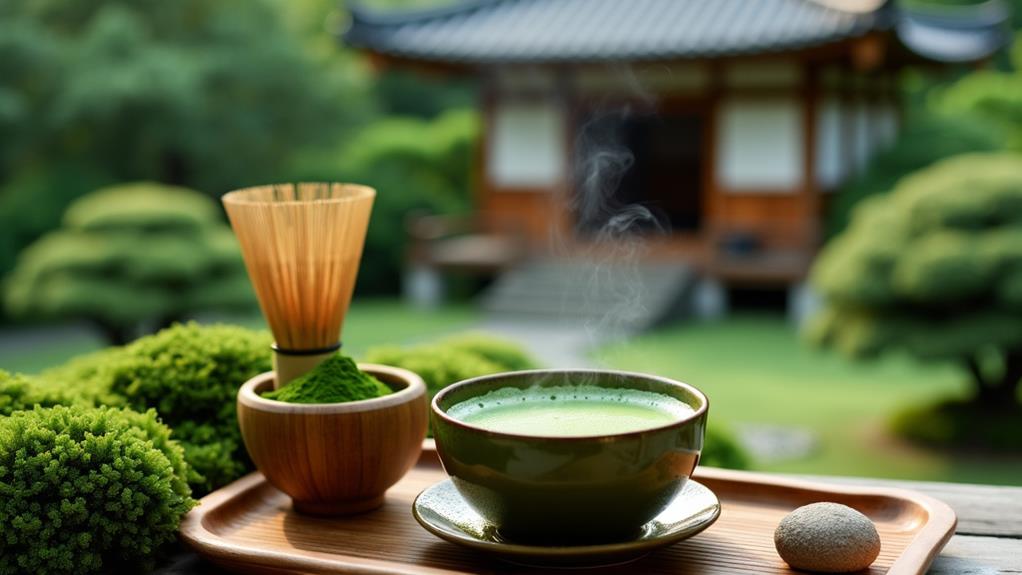 green tea powder beverage