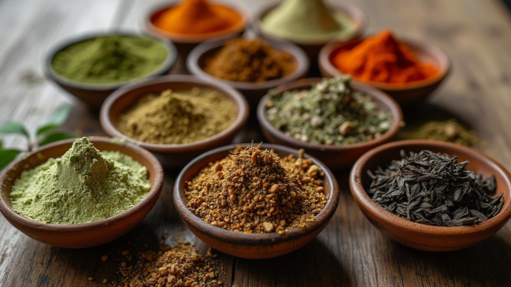 varieties of tea powders