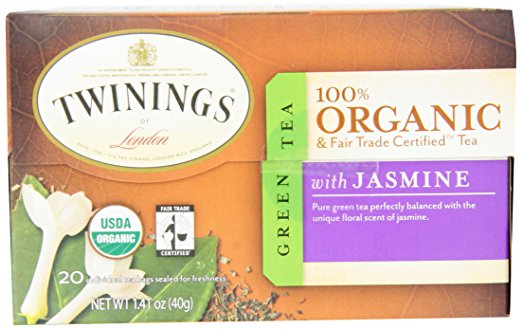Green tea and Jasmine Twinings tea review
