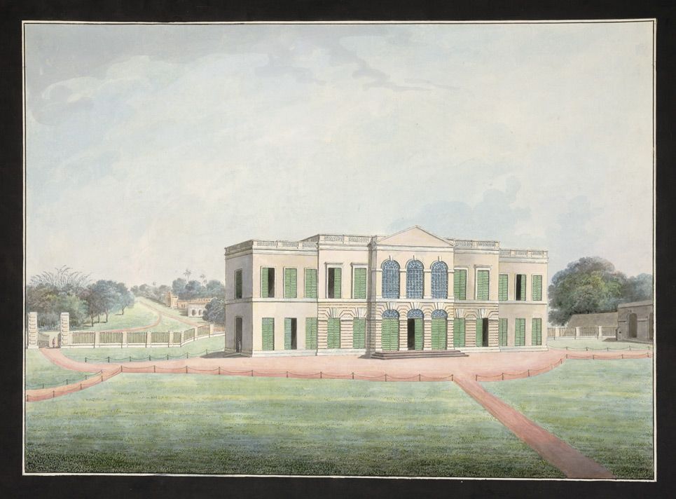 the rear view of the East India Company’s factory