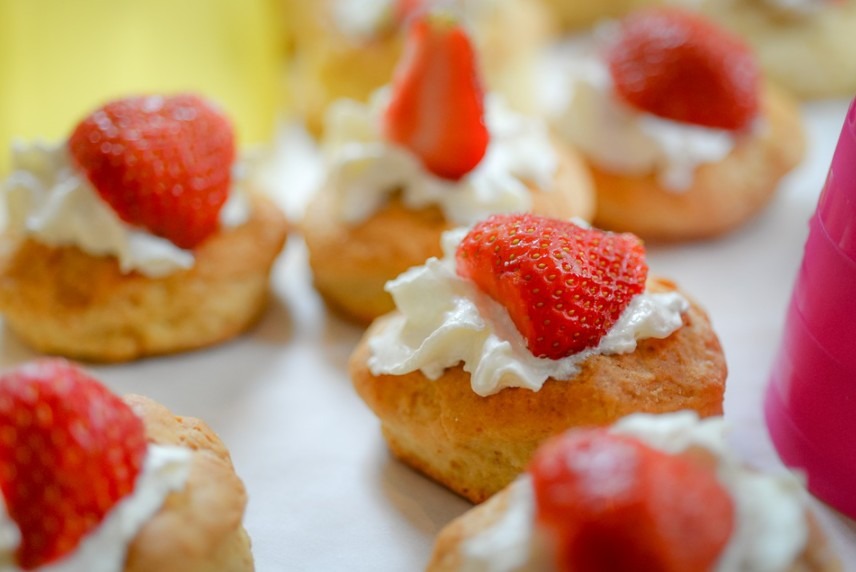Tasty strawberry scones treat for afternoon tea parties