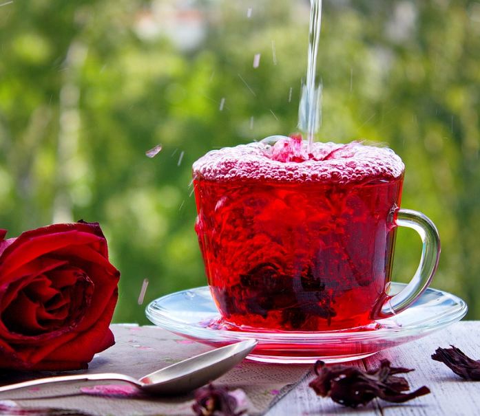 red flower tea